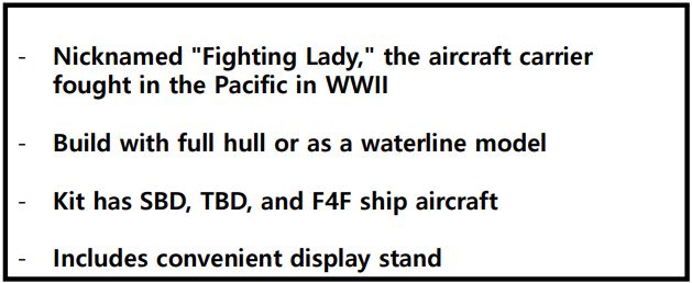 Academy 1/700 USS Yorktown CV-5 "Battle of Midway"