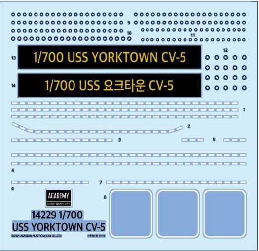 Academy 1/700 USS Yorktown CV-5 "Battle of Midway" - Click Image to Close