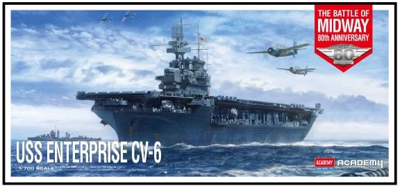 Academy 1/700 USS CV-6 Enterprise "Battle of Midway" - Click Image to Close