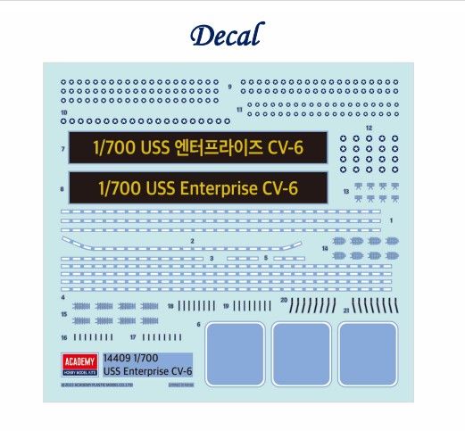 Academy 1/700 USS CV-6 Enterprise "Battle of Midway"