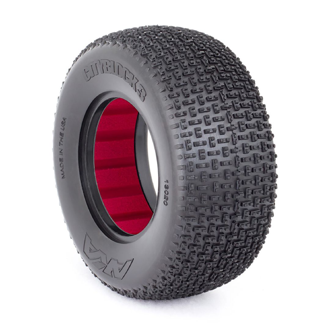 AKA Products 1/10 Cityblock 3 SC Wide SSLW Tire w/Red Insert(2)