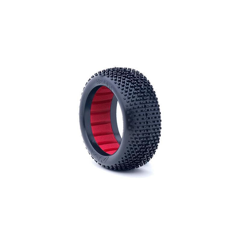 AKA Products 1/8 Buggy I-Beam Soft LW Tire w/ Red Insert (2)