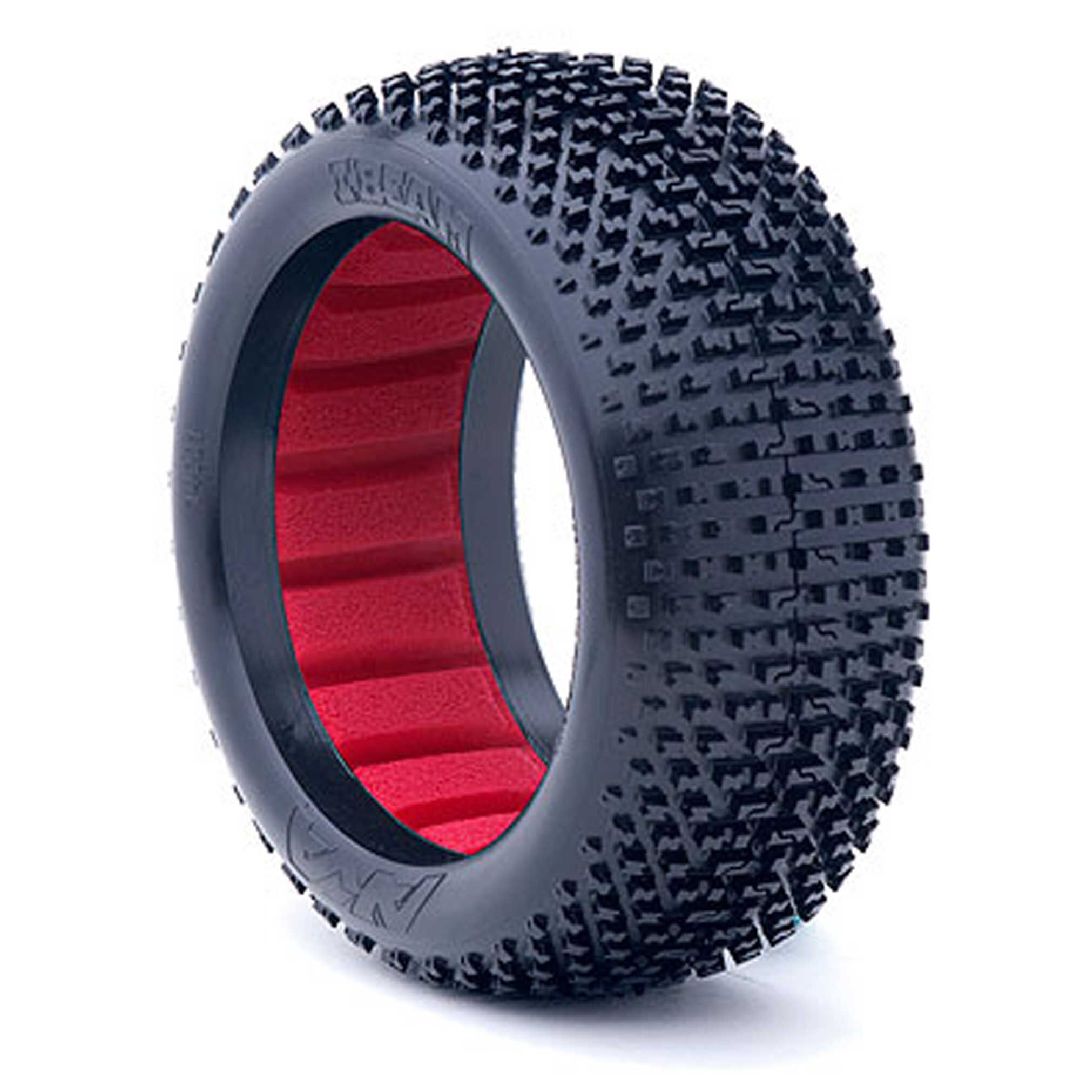 AKA Products 1/8 Buggy I-Beam Medium LW Tire w/ Red Insert (2)