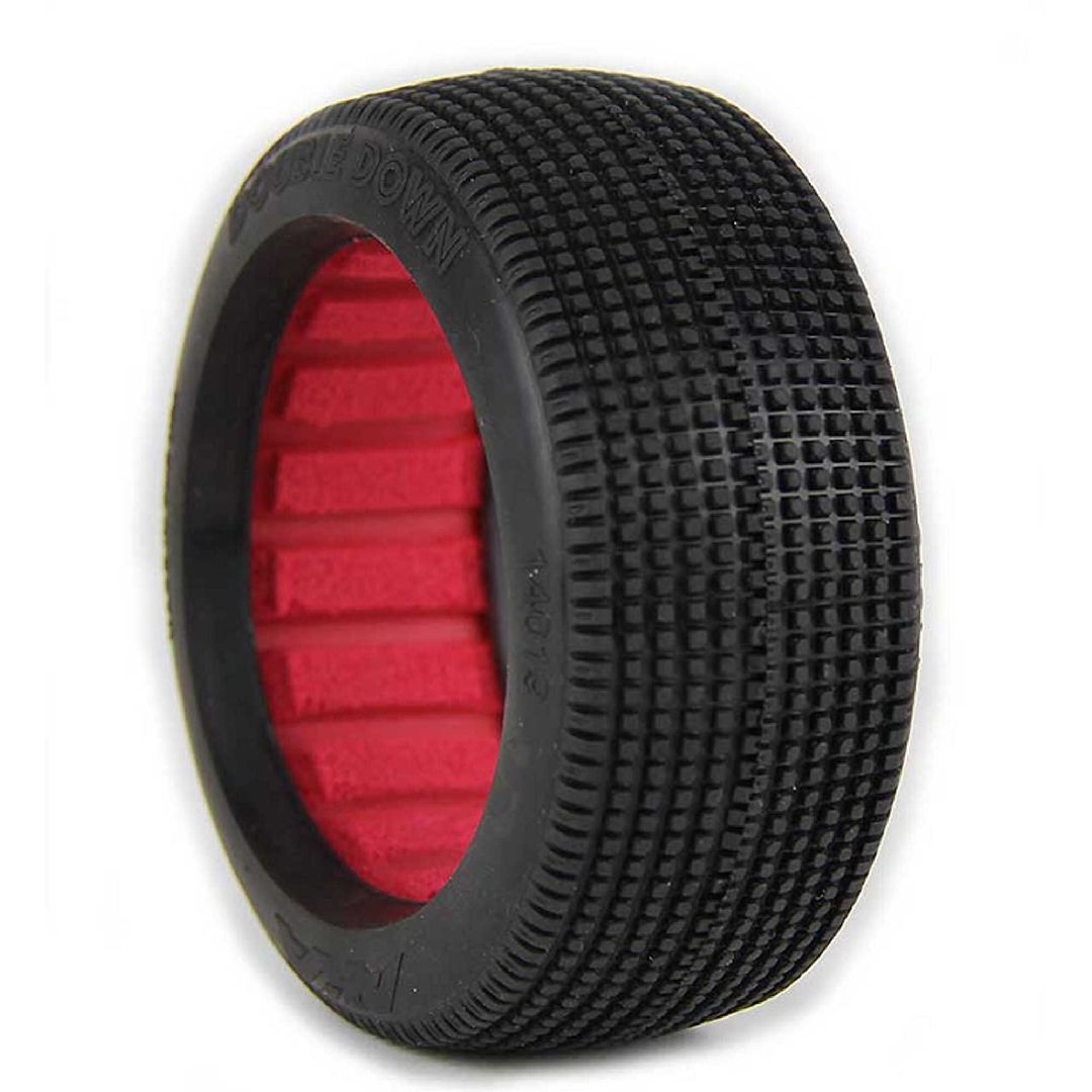AKA Products 1/8 Buggy Double Down Soft LW Tire w/Red Insert(2)