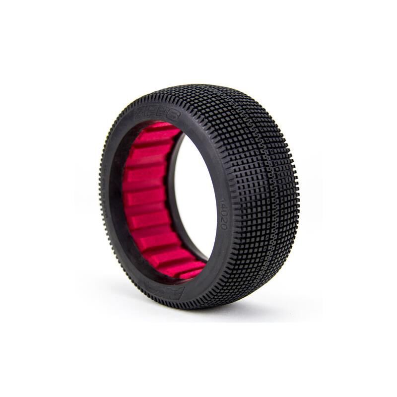 AKA Products 1/8 Buggy Zipps Soft LW Tire w/ Red Insert (2)