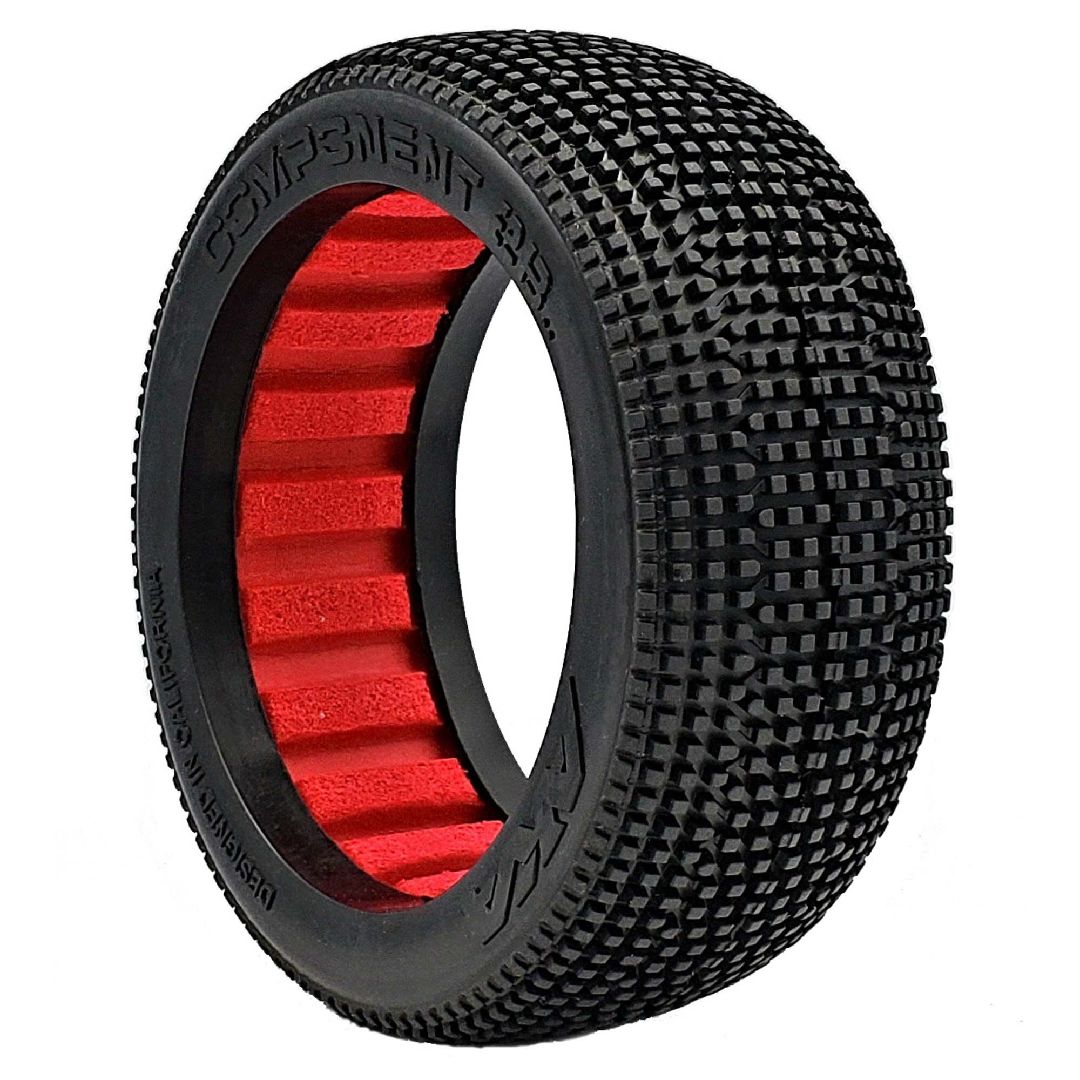 AKA Products 1/8 BUGGY COMPONENT 2AB W/ RED INSERTS MEDLW (2)