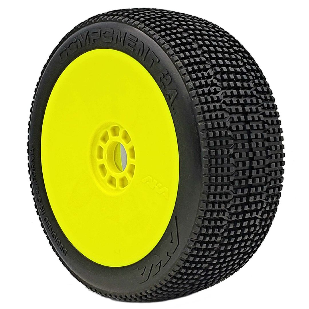 AKA Products 1/8 BUGGY COMPONENT 2AB EVO WHEEL PRMT YEL MLW (2)
