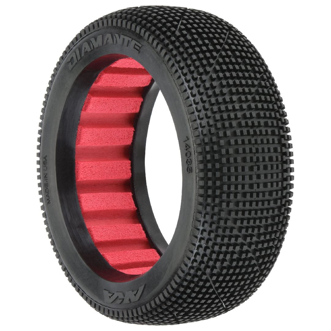 AKA Products 1/8 Diamante Clay F/R Off-Road Buggy Tires (2)