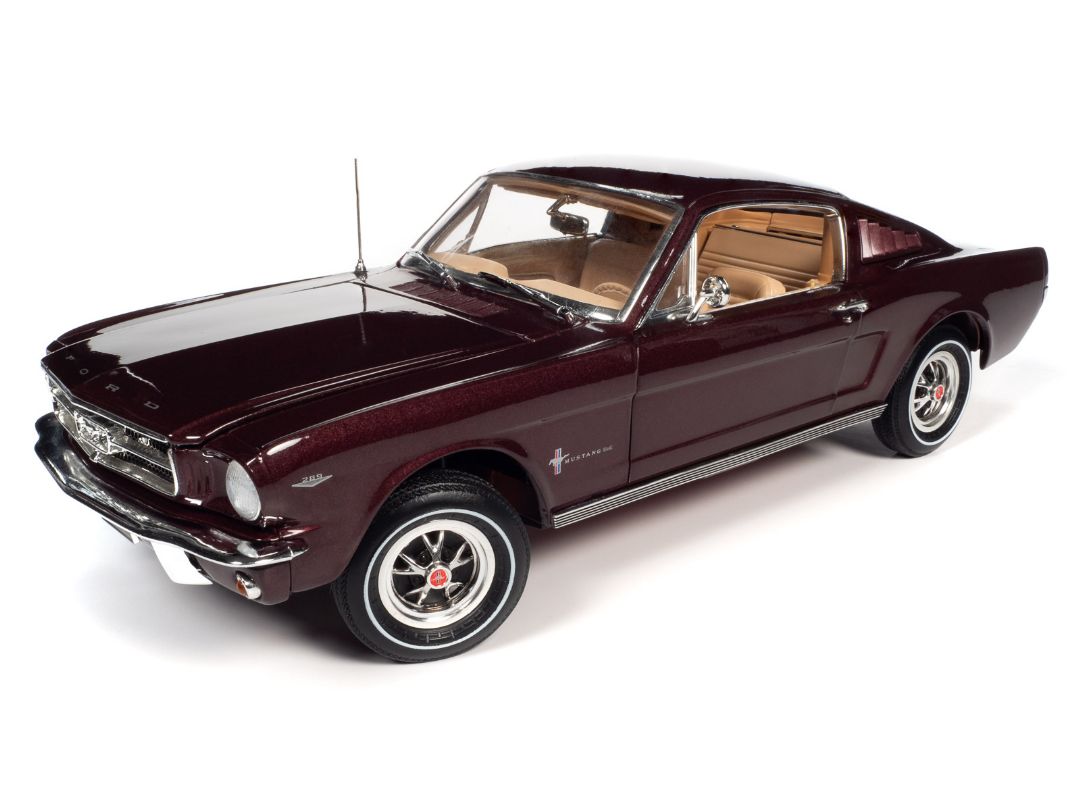American Muscle 1/18 1965 Ford Mustang 2+2 - Vintage Burgundy