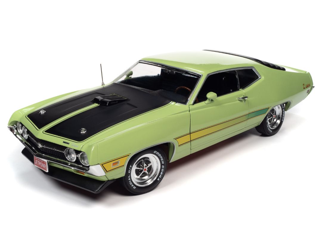 American Muscle 1/18 1971 Ford Torino Cobra - Grabber Lime - Click Image to Close
