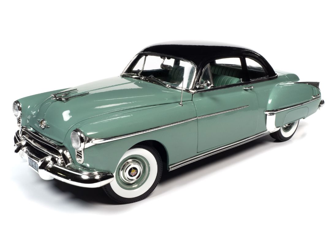 American Muscle 1/18 1950 Olds 88 Holiday Coupe - Alder Green Metallic & Black Enamal