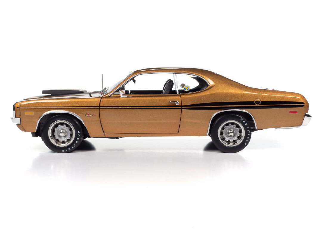 American Muscle 1/18 1972 Dodge Demon GSS (Mr Norms) - GY8 Gold - Click Image to Close