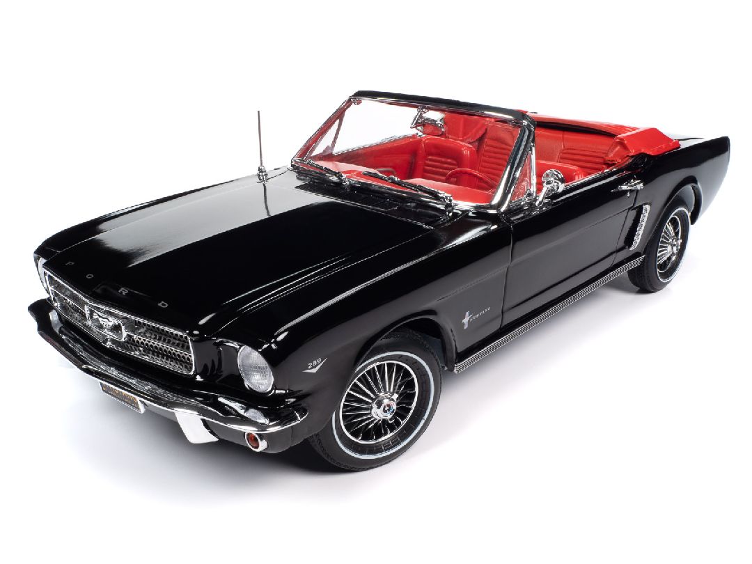 American Muscle 1/18 1964 .5 Ford Mustang Convertible- Raven Blk - Click Image to Close