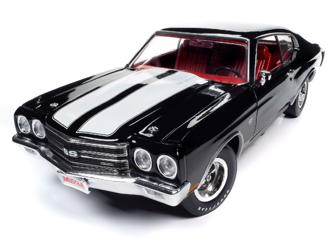 American Muscle 1/18 1970 Chevrolet Chevelle Hardtop-Tuxedo Blk