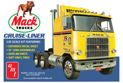 AMT Mack Cruise-Liner Semi Tractor 1/25 Model Kit (Level 3) - Click Image to Close