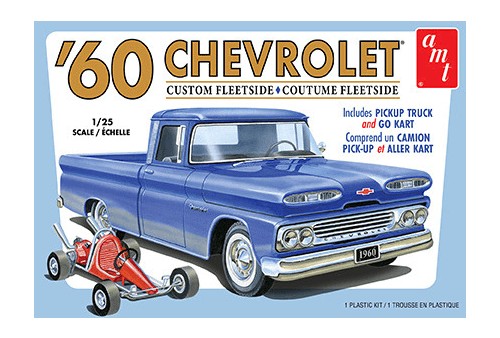 AMT 1960 Chevy Custom Fleetside Pickup w/Go Kart 1/25 (Level 2)