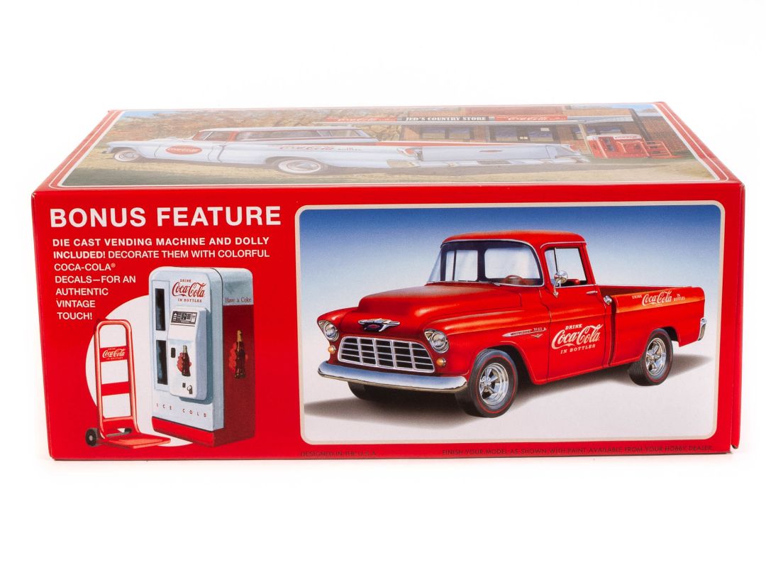 AMT 1955 Chevy Cameo Pickup (Coca-Cola) 1/25 Model Kit - Click Image to Close