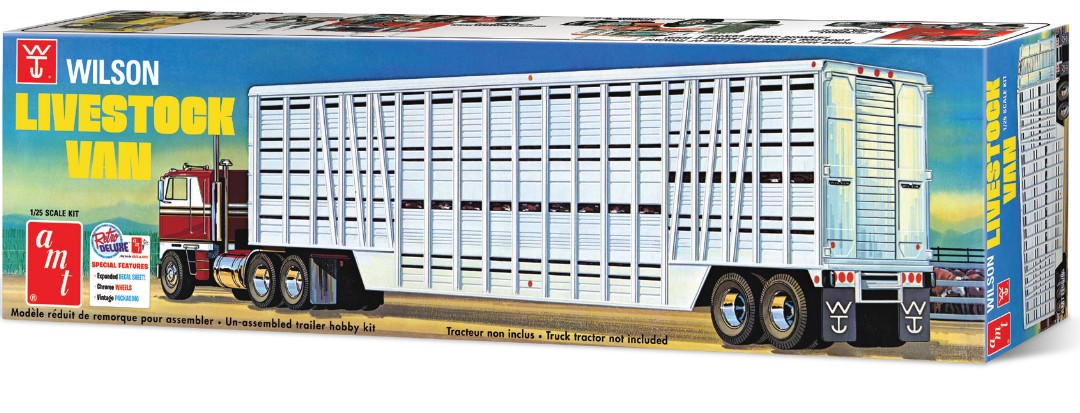 AMT Wilson Livestock Van Trailer 1/25 Model Kit - Click Image to Close