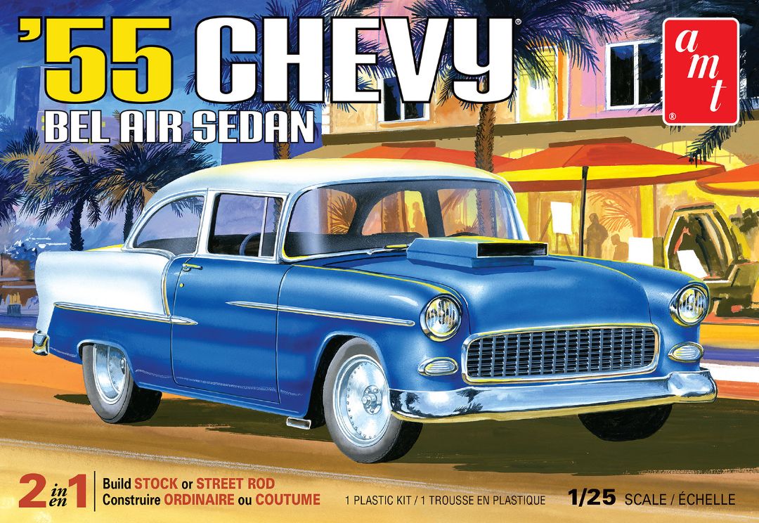 AMT 1955 Chevy Bel Air Sedan 1/25 Model Kit (Level 2)