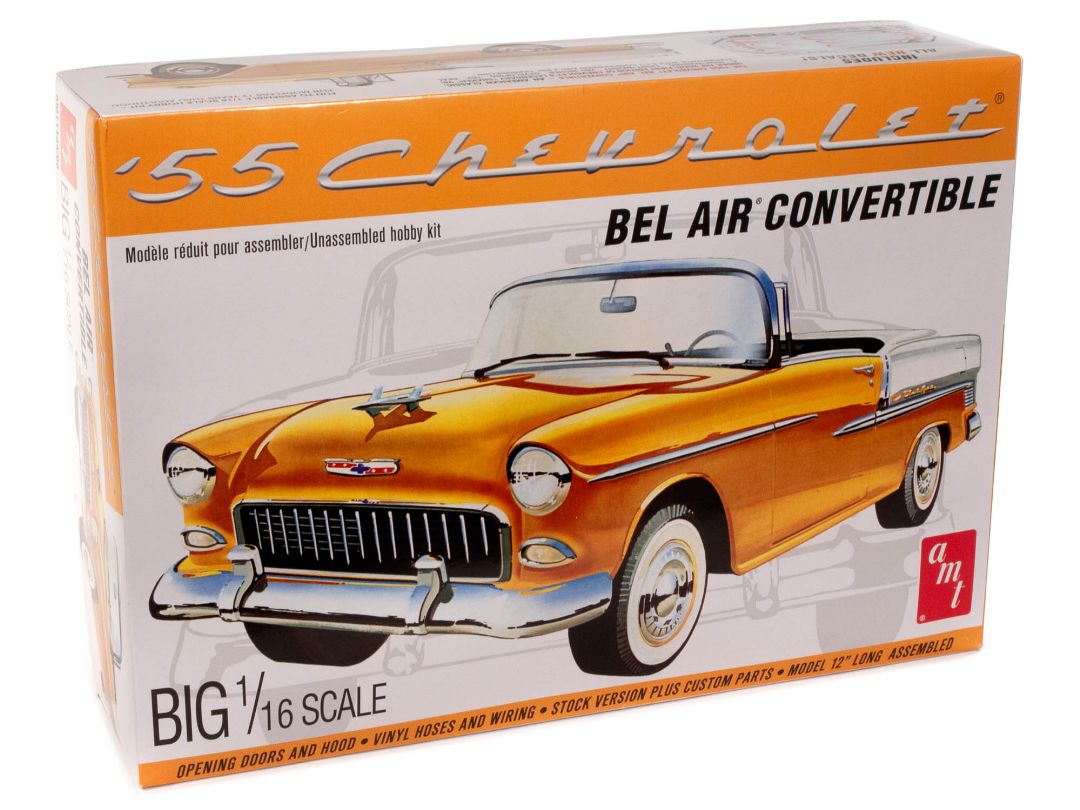 AMT 1955 Chevy Bel Air Convertible 1/16 (Level 3) - Click Image to Close