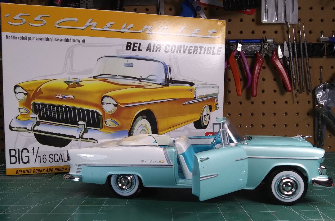 AMT 1955 Chevy Bel Air Convertible 1/16 (Level 3) - Click Image to Close