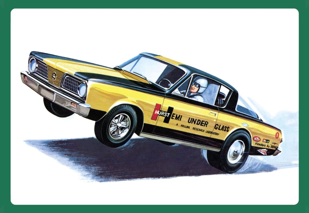 AMT 1966 Plymouth Barracuda "Hemi Under Glass" 1/25 Model Kit - Click Image to Close