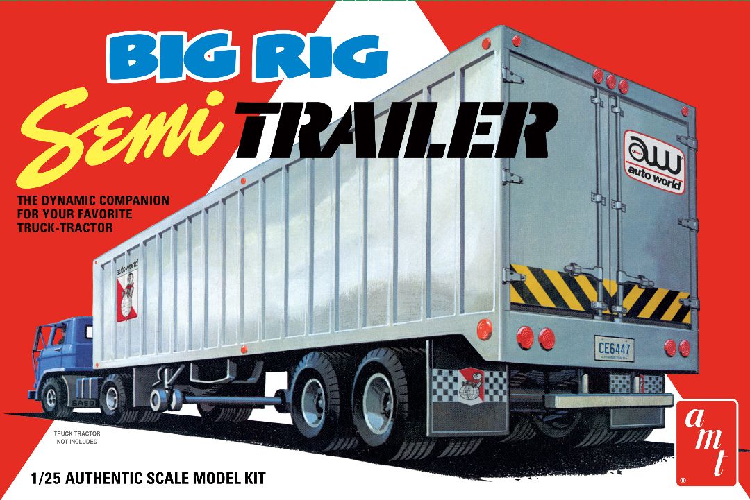 AMT Big Rig Semi Trailer 1/25 Model Kit (Level 3) - Click Image to Close