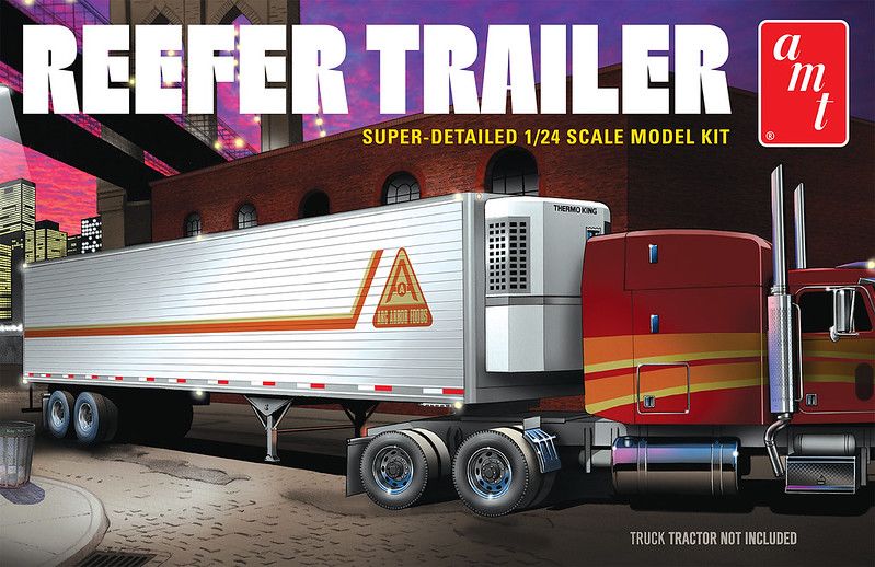 AMT Reefer Semi Trailer 1/24 Model Kit (Level 3) - Click Image to Close