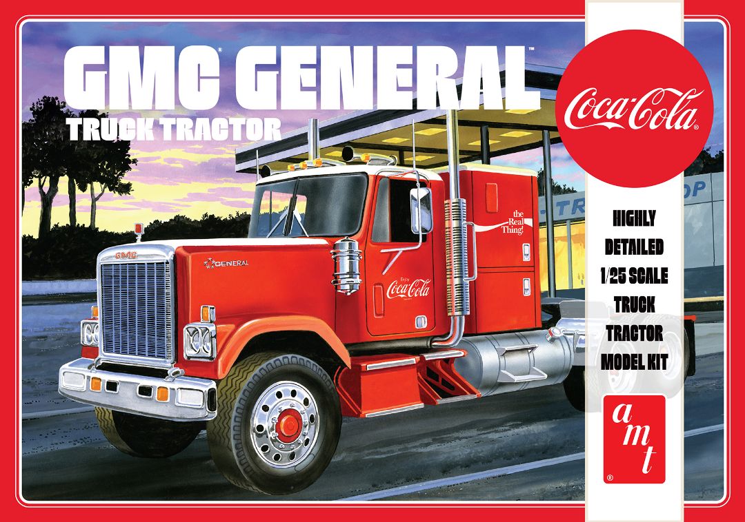 AMT 1976 GMC General Semi Tractor (Coca-Cola) 1/25 Model Kit