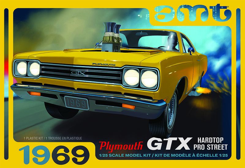 AMT 1969 Plymouth GTX Hardtop Pro Street 1/25 Model Kit Level 2 - Click Image to Close