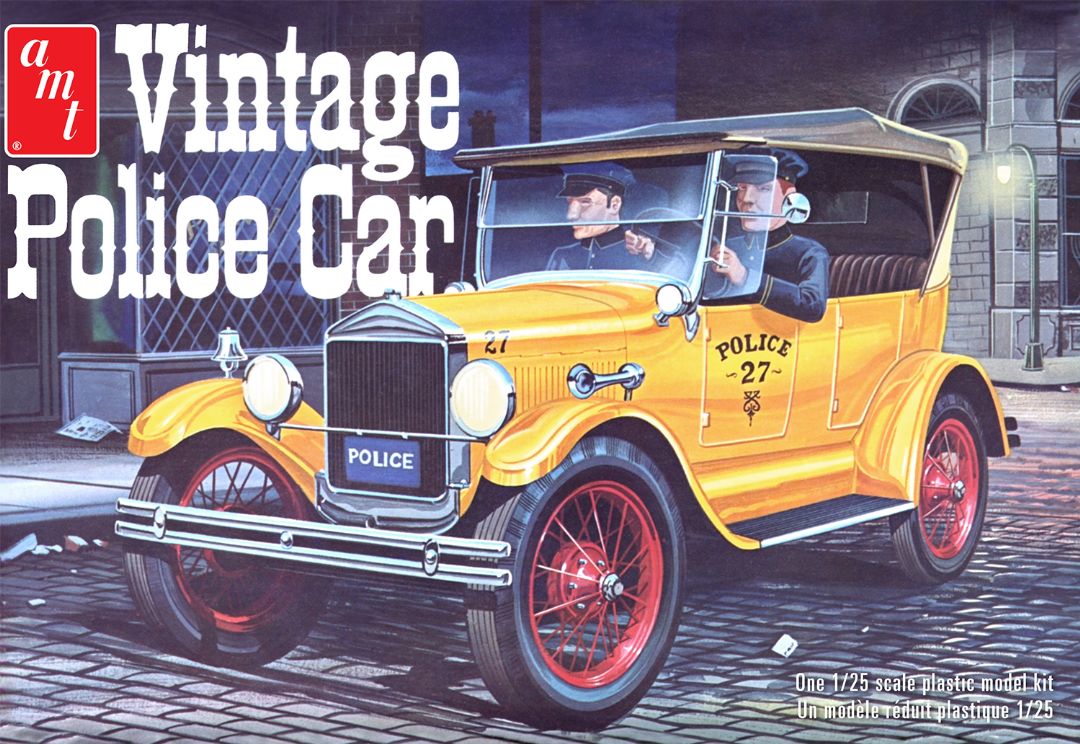 AMT 1927 Ford T Vintage Police Car 1/25 Model Kit (Level 2) - Click Image to Close