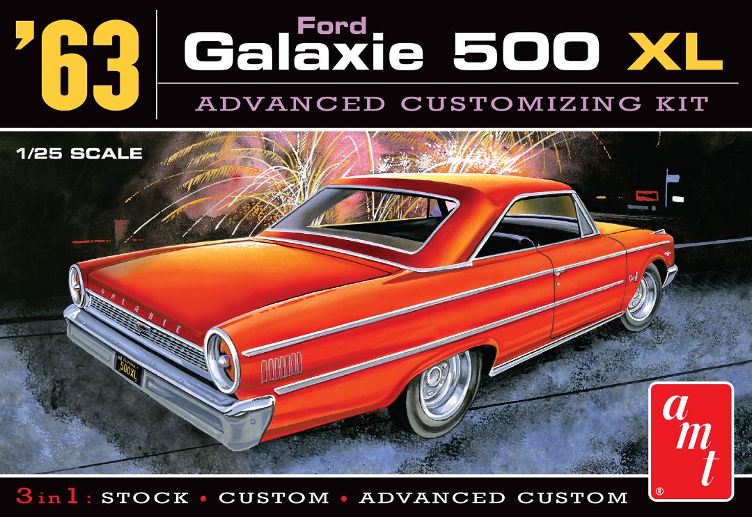 AMT 1963 Ford Galaxie 1/25 Model Kit (Level 2) - Click Image to Close