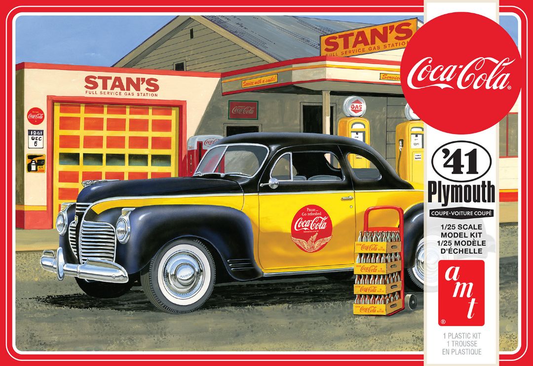 AMT 1941 Plymouth Coupe (Coca-Cola) 2T 1/25 Model Kit (Level 3)