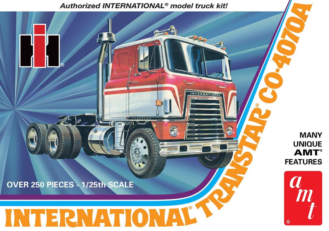 AMT International Transtar CO-4070A Semi Tractor 1/25 Model Kit - Click Image to Close