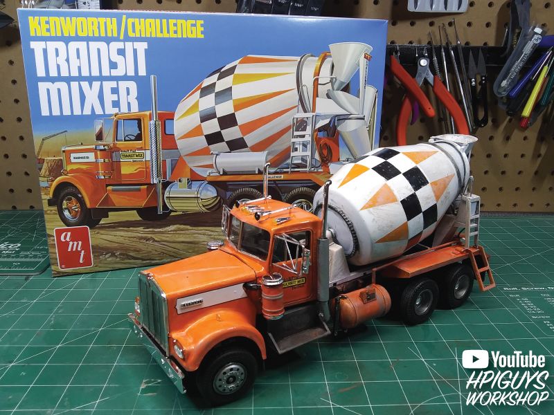 AMT Kenworth /Challenge Transit Cement Mixer 1/25 Model Kit