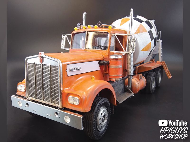 AMT Kenworth /Challenge Transit Cement Mixer 1/25 Model Kit - Click Image to Close