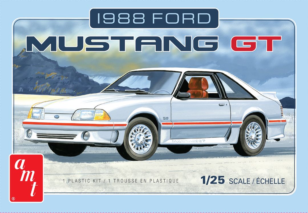 AMT 1988 Ford Mustang 2T 1/25 Model Kit (Level 2) - Click Image to Close