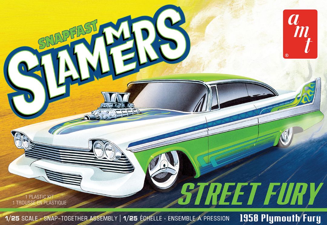 AMT Street Fury 1958 Plymouth - Slammers (Snap) 1/25 Model Kit
