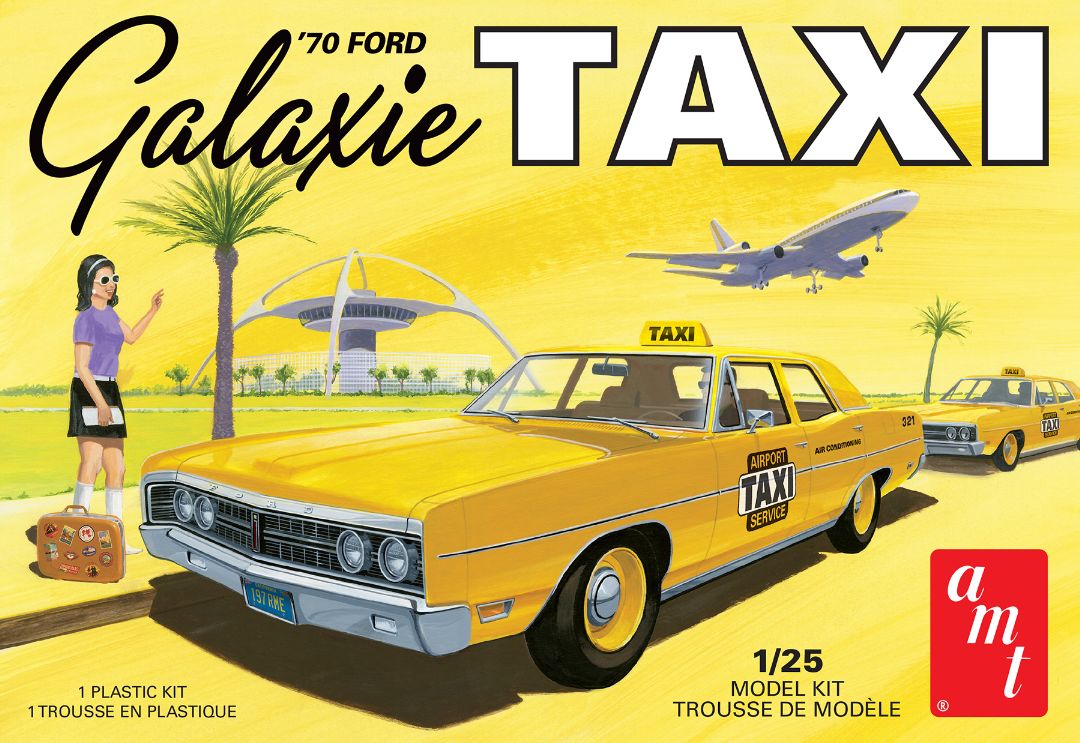 AMT 1970 Ford Galaxie Taxi 1/25 Model Kit (Level 2) - Click Image to Close