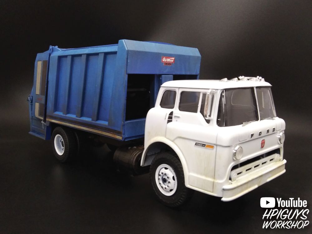 AMT Ford C-900 Gar Wood Load Packer Garbage Truck 1/25 Model Kit - Click Image to Close