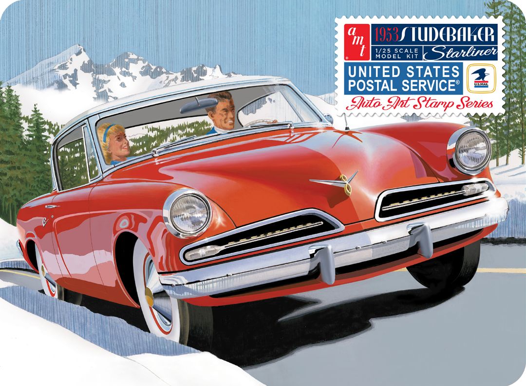 AMT 1953 Studebaker Starliner - USPS with Collectible Tin - Click Image to Close