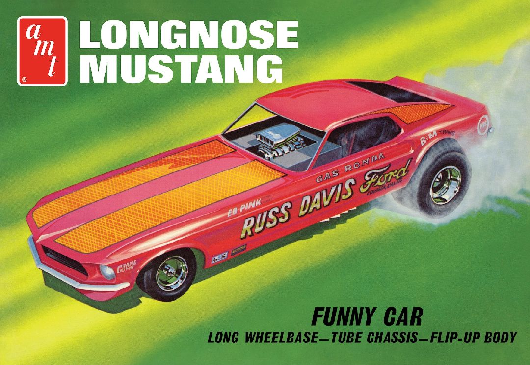 AMT 1/25 1969 Mustang Long Nose Funny Car "Gas Ronda" (Level 2)