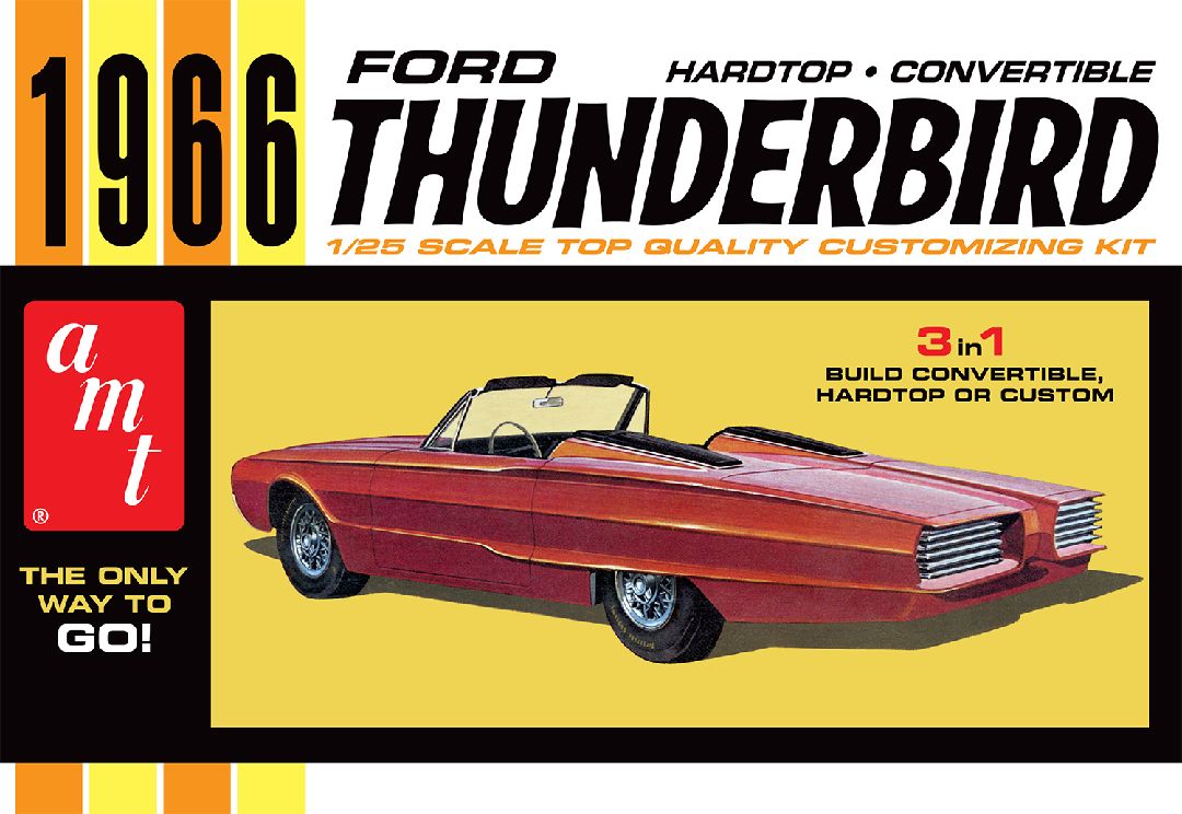 AMT 1966 Ford Thunderbird Hardtop/Convertible 1/25 Model Kit - Click Image to Close