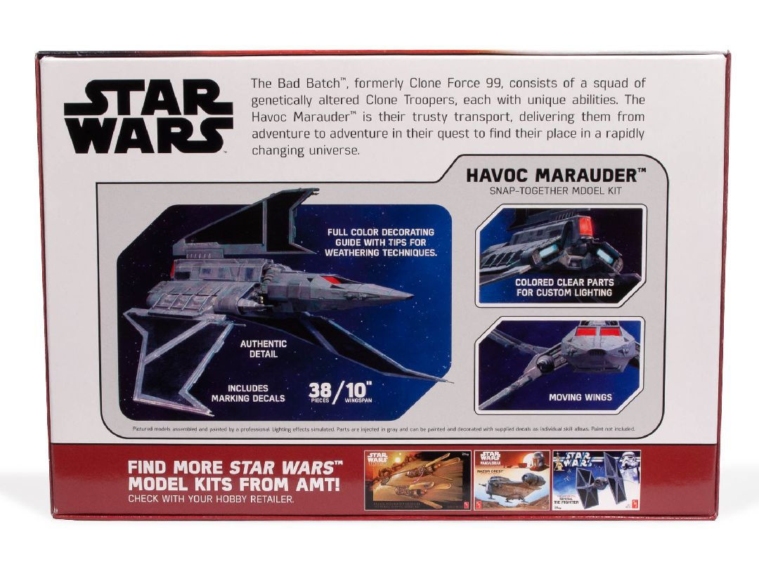 AMT Star Wars: The Bad Batch Havoc Marauder 1/144 Model Kit