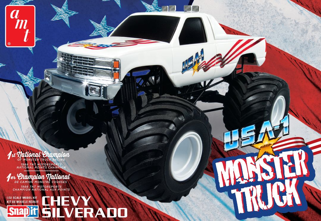 AMT USA-1 Monster Truck 2T 1/32 Model Kit (Level 1) - Click Image to Close