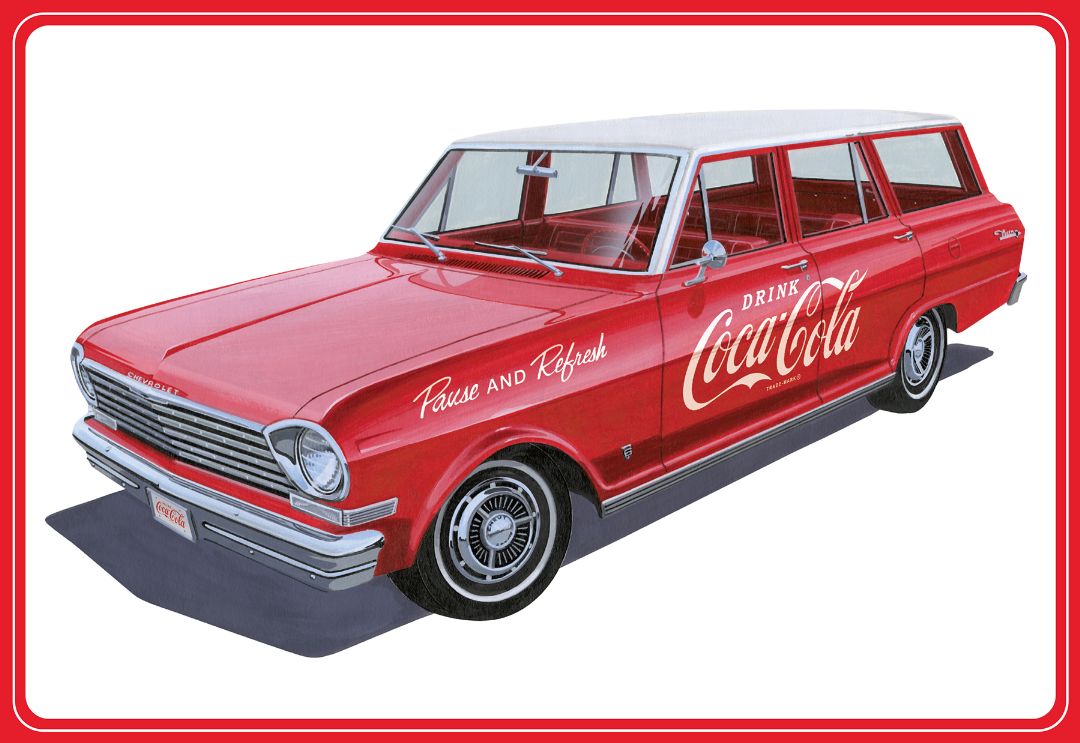 AMT 1/25 Scale 1963 Chevy II Nova With Crates Coke