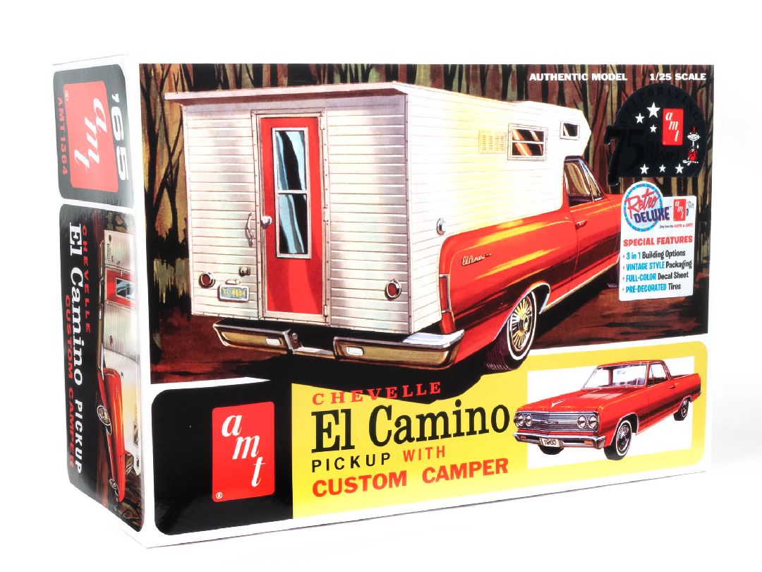 AMT 1/25 1965 Chevy El Camino w/Camper - Click Image to Close