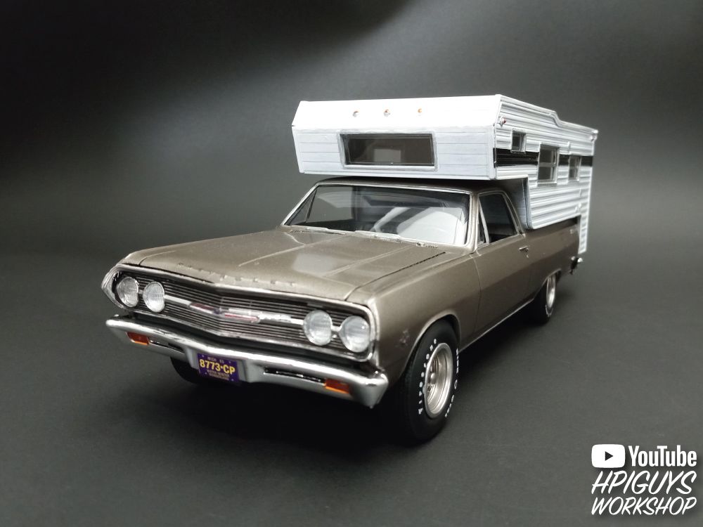 AMT 1/25 1965 Chevy El Camino w/Camper - Click Image to Close