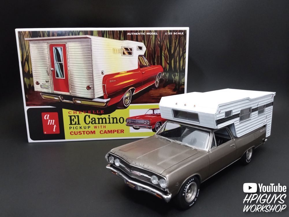 AMT 1/25 1965 Chevy El Camino w/Camper - Click Image to Close