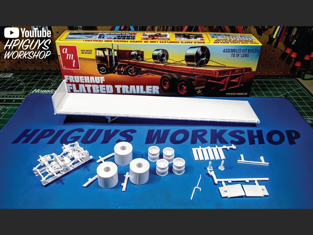 AMT 1/25 Fruehauf Flatbed Trailer - Click Image to Close